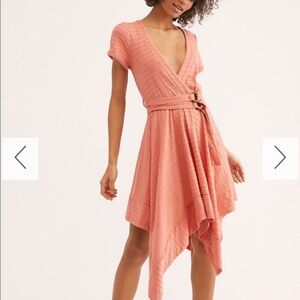 Free People Freesia Mini Coral Dress Large